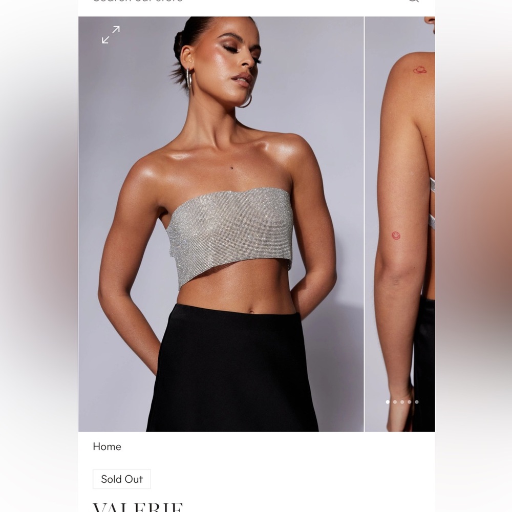 NWT Meshki sparkly bandeau